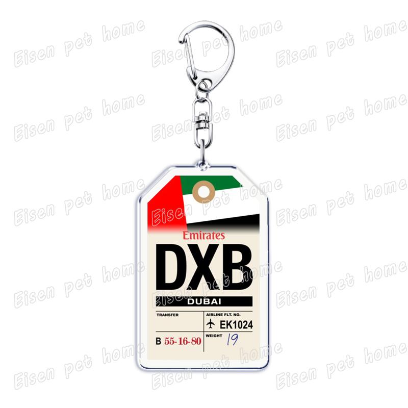 Plane Ticket Koffer Keyrings for Accessories Bag Key Chain Ring Jewelry Fans Gifts Travel Country Label Keychain Llaveros
