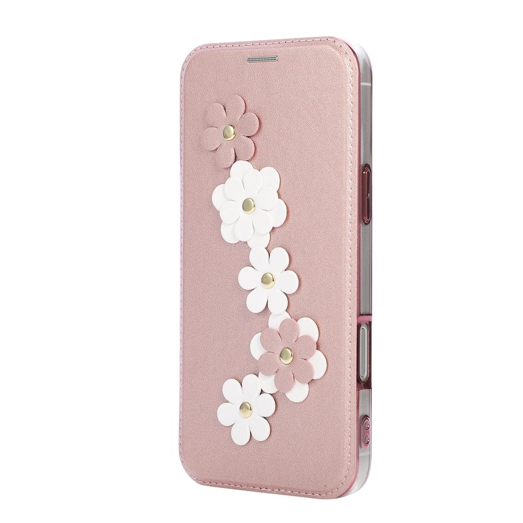 Jednoduchý Elegantní 3D Květinový Kryt s Slotem a Magnetickým Uzávěrem z Kůže pro iPhone 17 Pro Max 16 Plus 15 14 13 12 Nárazuvzdorný Kryt s Pocitem Kůže