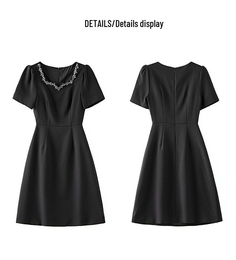 Nanyou French-Style Diamond Waist Slimming Luxury Dress