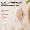Wall Mount Hanger 2Pcs Decorative Hook, Cartoon Key Hanger, Self Adhesive Hanging Removable Hook Multifunctional Towel Rack for Living Room