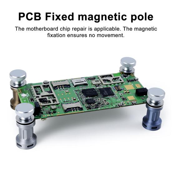 Spring Loaded Magnetic PCB Holder Adjustable Angle Damage-Preventing Spring Cushion Angle Soldering Aid Electronic Repair Clamp