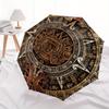Mayan Calendar Wall Art Decorative PanelUmbrella, Portable 3-Fold Umbrella for Men & Women,Christmas Gift ES249