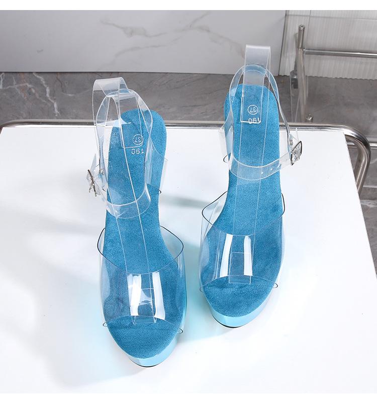 Electric Heel Artifact Stilettos - Women's 15CM Sky High Sexy Sandals, Waterproof Party Heels for Nightclub & Luxury Events