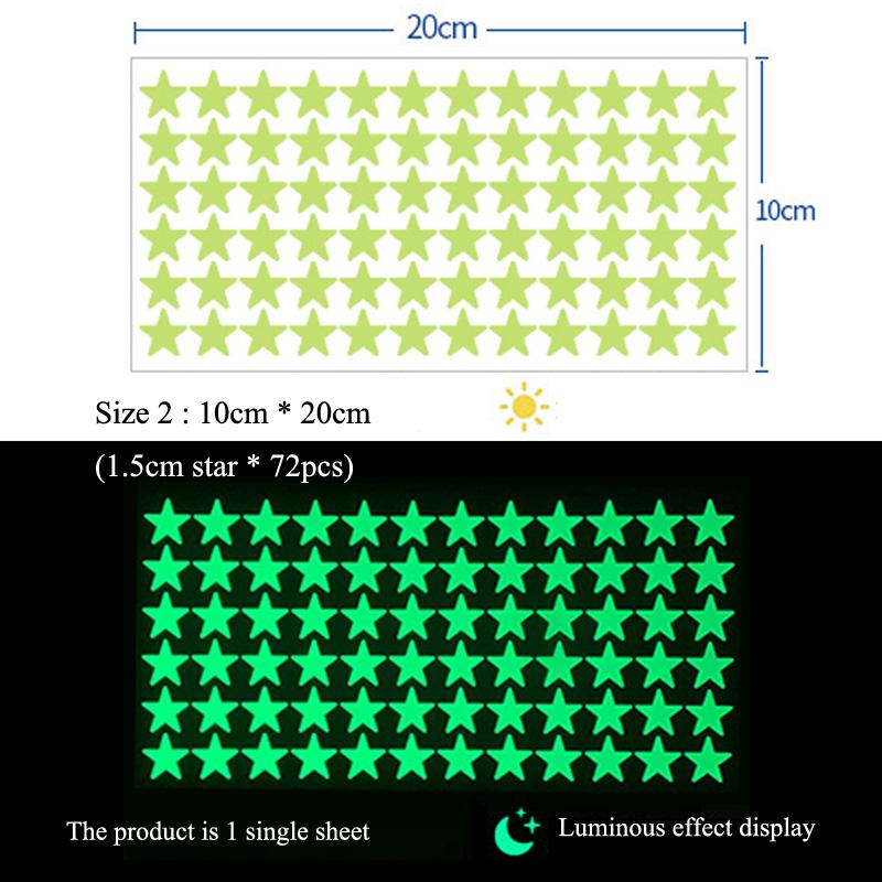 Luminous Stars Wall Stickers Kids Room Decoration Self-Adhesive Decals Bedroom Background Home Decor Glow In The Dark Wallpaper