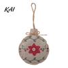 Festive Garland Hanging Supplies Burlap Christmas Ornaments, Rustic Linen Fabric Decoration, Tree Ball Stocking Decorative Ornaments for Star