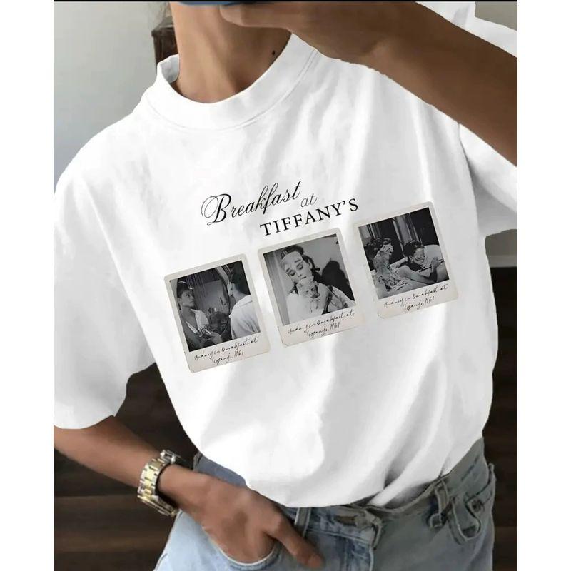 Fashion Wind New Arrival Print Loose Casual Short Sleeve T-shirt Top Printed Loose T-shirt Top