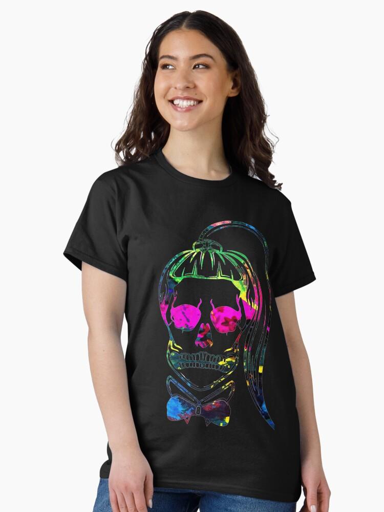 Lady Gaga Born This Way Neon Paint Skull Classic T-Shirt