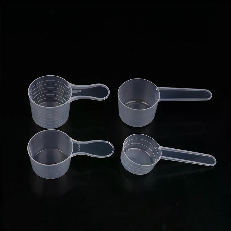 10Pcs 15/25/30/35g Transparent Plastic Milk Powder Spoon With ML Graduated Kitchen Baking Measuring Spoon