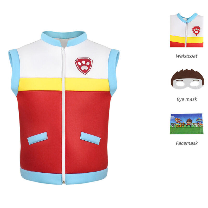 Kids Boys Paw Patrol Cosplay Costume Chase Marshall Skye Rubble Rocky Zuma Birthday Halloween Party Performance Set