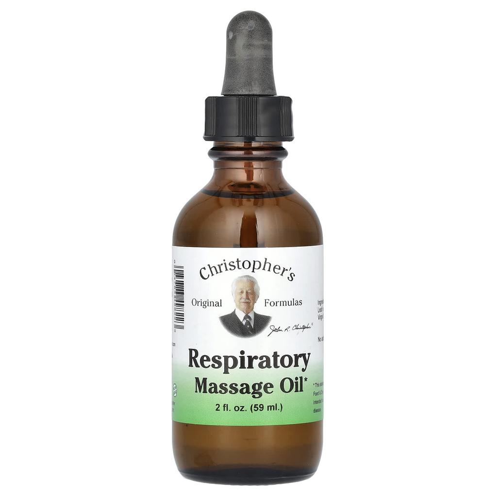 Christopher's Original Formulas Respiratory Massage Oil, 2 Fl Oz (59 Ml)