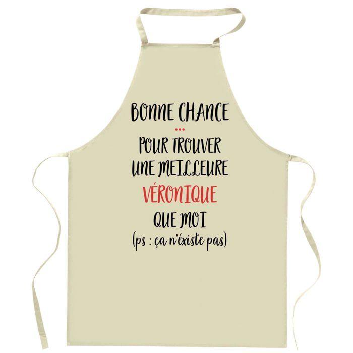 Kitchen Apron - Véronique « It Doesn't Exist » - Breton Print - Durable Cotton - Adjustable Ties