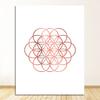 Wall Painting Decoration Picture Modern Room Decor Yoga Art Print Rose Gold Wall Art Flower of Life Poster Hamsa Canvas Painting