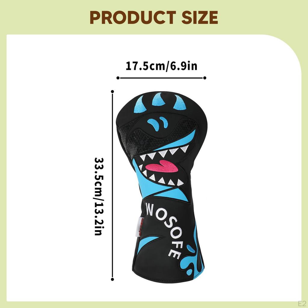 Golf Club Head Cover for Driver Headcover Embroidered Golfer Gift Wood