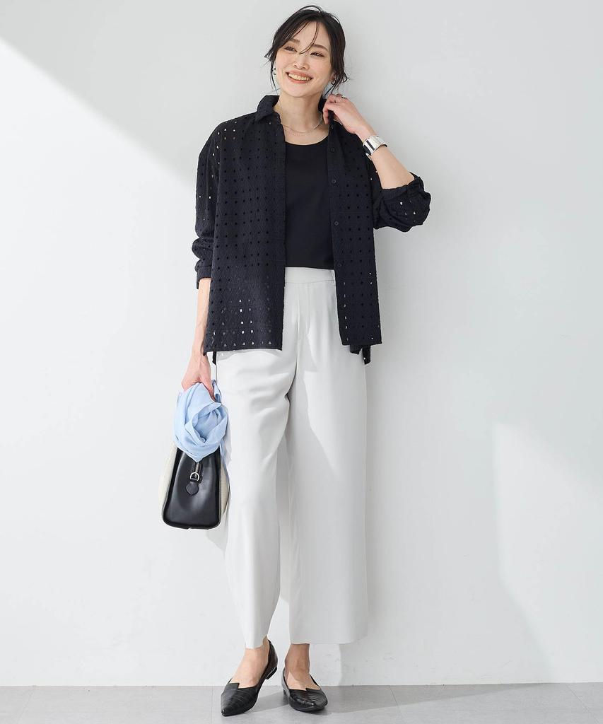 AC by Alpha Cubic Fully Embroidered Shirt Size 353773 Women's Blouse, 9, Black,