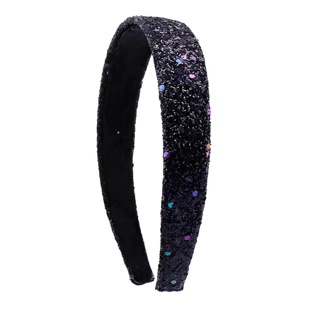 Colorful Sparkle High Skull Girl Headband – 2.5cm Wide Edge Hair Accessory