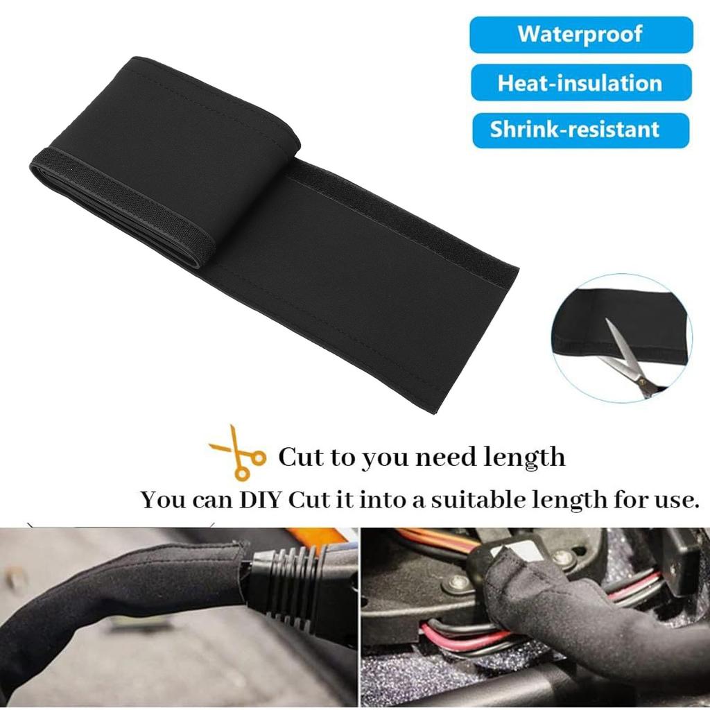 Trolling Motor Cable Sleeve Thick Flexible Polyester Boat Marine Trolling Motor Cable Sleeve