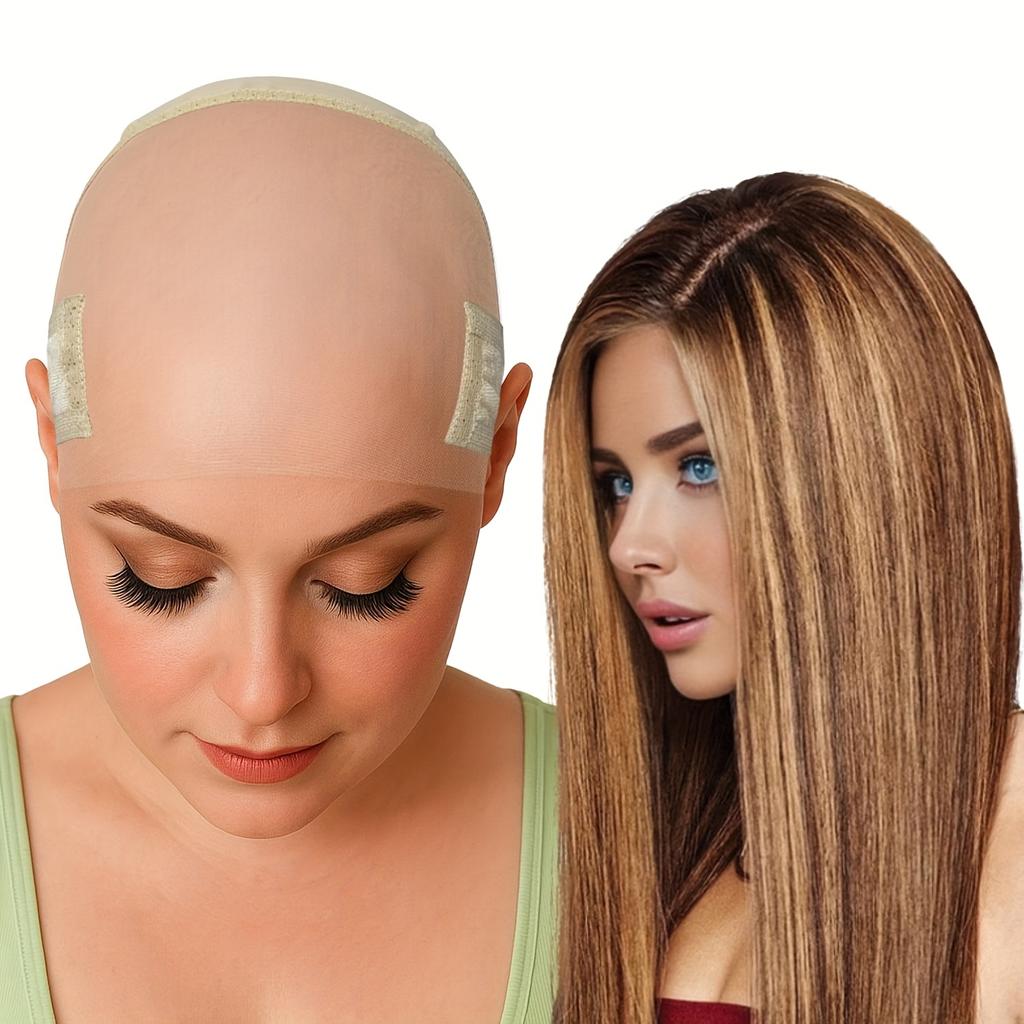 Ladies Wig Cap - Non-slip Adjustable Wig Cap Without Glue, Reusable High-definition Lace Front Wig Cap, Suitable for All Sizes