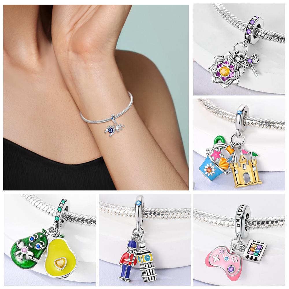Charm-Perlen-Komponenten Sterling Silber Kupfermetall Seerose Kaffeetassen Magier-Charm-Perlen-Komponente Kompatibel Mit Authentischem Original-Armband