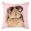 45X45Cm Rabbit Photo Cushion Cover Grey Pattern Pillow Polyester Pillowcase