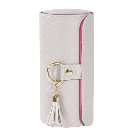 

Багаторівнева дорожня шкатулка для прикрас зі штучної шкіри, рулонна коробка для зберігання прикрас з 3 відділеннями, портативний органайзер для прикрас для намиста, каблучок, сережок, браслетів