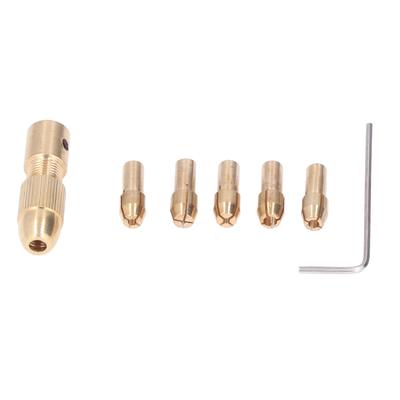 7PcsSet Small Electric Drill Collet Brass 4 Jaw Micro Drills Chuck Set for Polishing Grinding