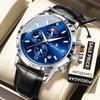 Luxury Sports Watch For Men Waterproof Luminous Date Chronograph Man Wristwatch Leather Quartz Men's Watches