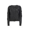 VEROMODA Beaded Round Neck Lamb Wool Blend Cardigan