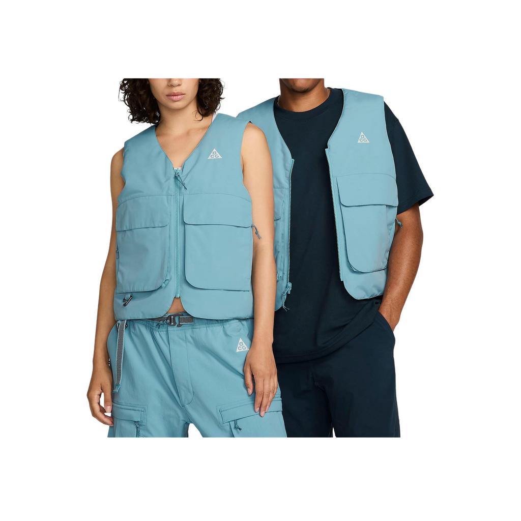 Nike ACG Series Skull Peak PrimaLoft Reversible V-Neck Zip Design Logo Print Sleeveless Vest Unisex vest Denim-Blue FV8694-464