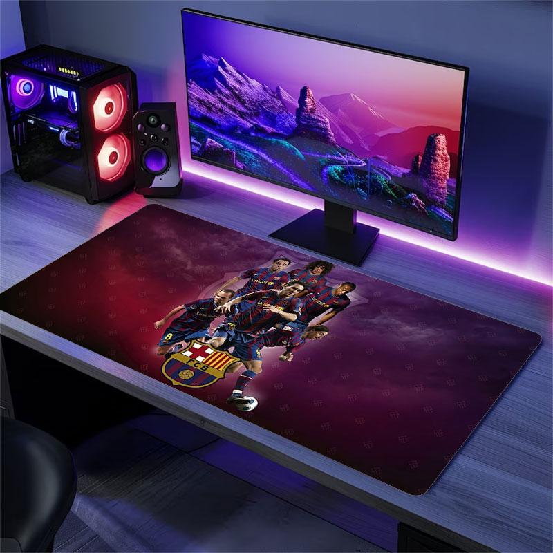 Barcelona Velký Herní Stůl Podložka Protiskluzová Podložka pod Notebook Tablet Velká Podložka pod Myš XXL Podložka Mini PC Herní Podložka S Uzamčeným Okrajem