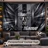 Wall Hanging Tapestry Custom NameLas Vegas Raiders Pattern Personalized Printed Fabric Wall Decor