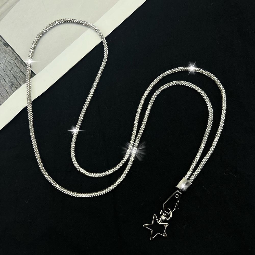 Men's and Women's Universal Flash Phone Lanyard Anti-diamond Flash Lanyard Rhinestone Lanyard Collar Chain
