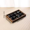 Jewelry Organizer Retro Walnut Wood Grain Ring Display Tray Tabletop Multipurpose Earrings Necklace Bracelet Chain Storage Plate