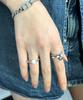 Ssy [3Set] Heart & Pearl Bead Ring