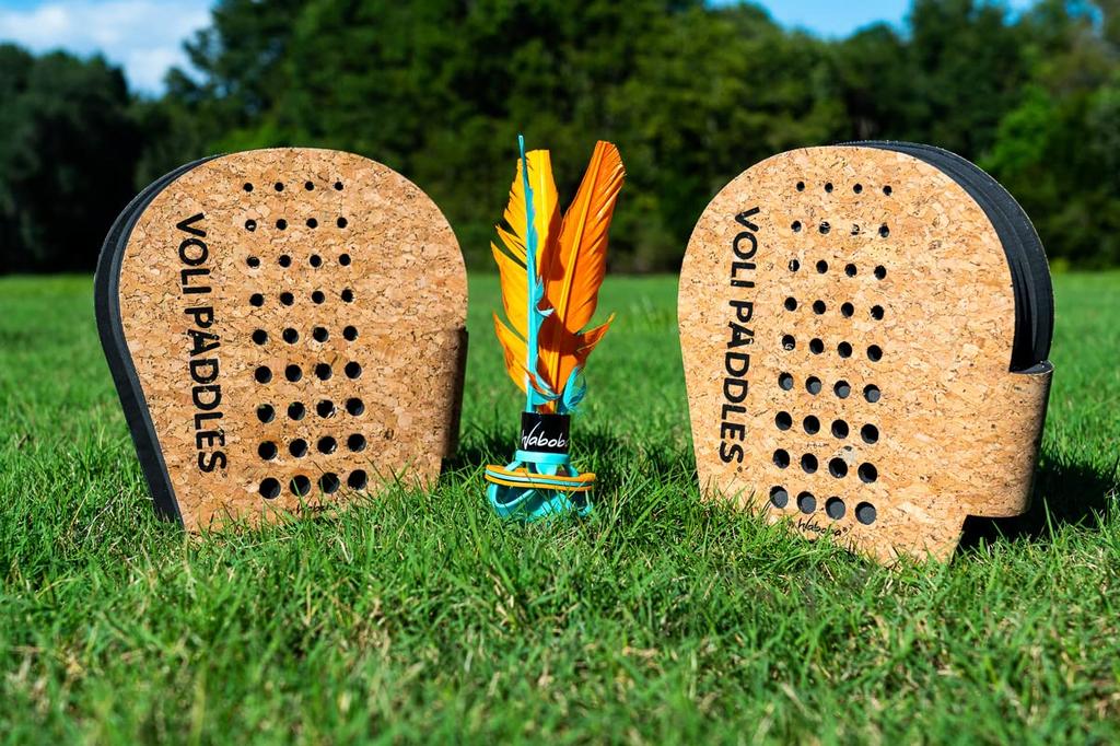Waboba VOLI Paddle Game Rethinking Outdoor Games Backyard Set 2 Wearable Paddles and 1 Extra Large Shuttlecock - - Includes