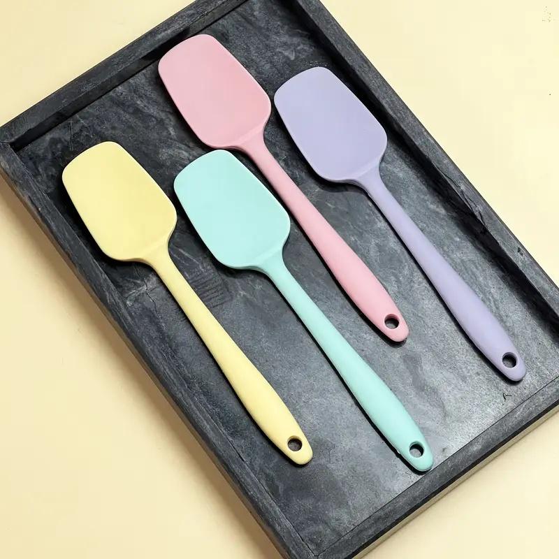 4pcs Cream Spatula and Mixing Spoon Set Kitchen Cooking Mixing Baking Spatula, Suitable for Non-stick Cookware
