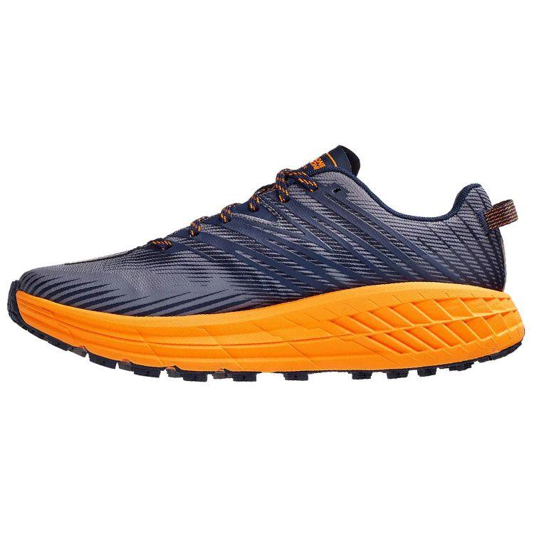 HOKA Speedgoat 4 Black Iris Bright Marigold Men Sneakers 1106525-BIBM