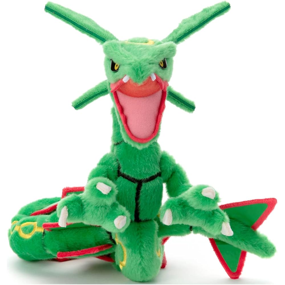 Takaratomy A.R.T.S Pokmon Plush Toy Rayquaza 23cm Soft Stuffed Animal Green