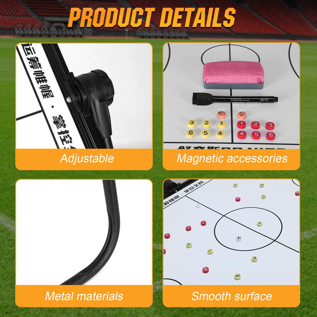 Multi-functional Football Board Portable Training Clipboard with Stand Magnetic Whiteboard Equipped Used For Strategy Demonstrat