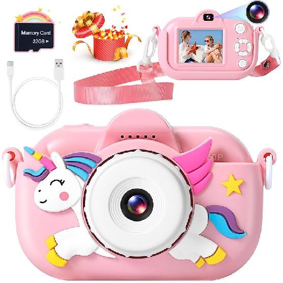 Kids Camera Boys Toys for 3 4 5 6 7 8 9 Years Old Boys, 48MP Dual Lens Kids Digital Camera Christmas Birthday Gifts, 1080P HD Video Selfie Toddler