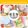 Multifunctional Stainless Steel Basin Food Grade Salad Bowl With Scale Heavy Duty Cooking Serving Bowl Salad Maker And Vegetable