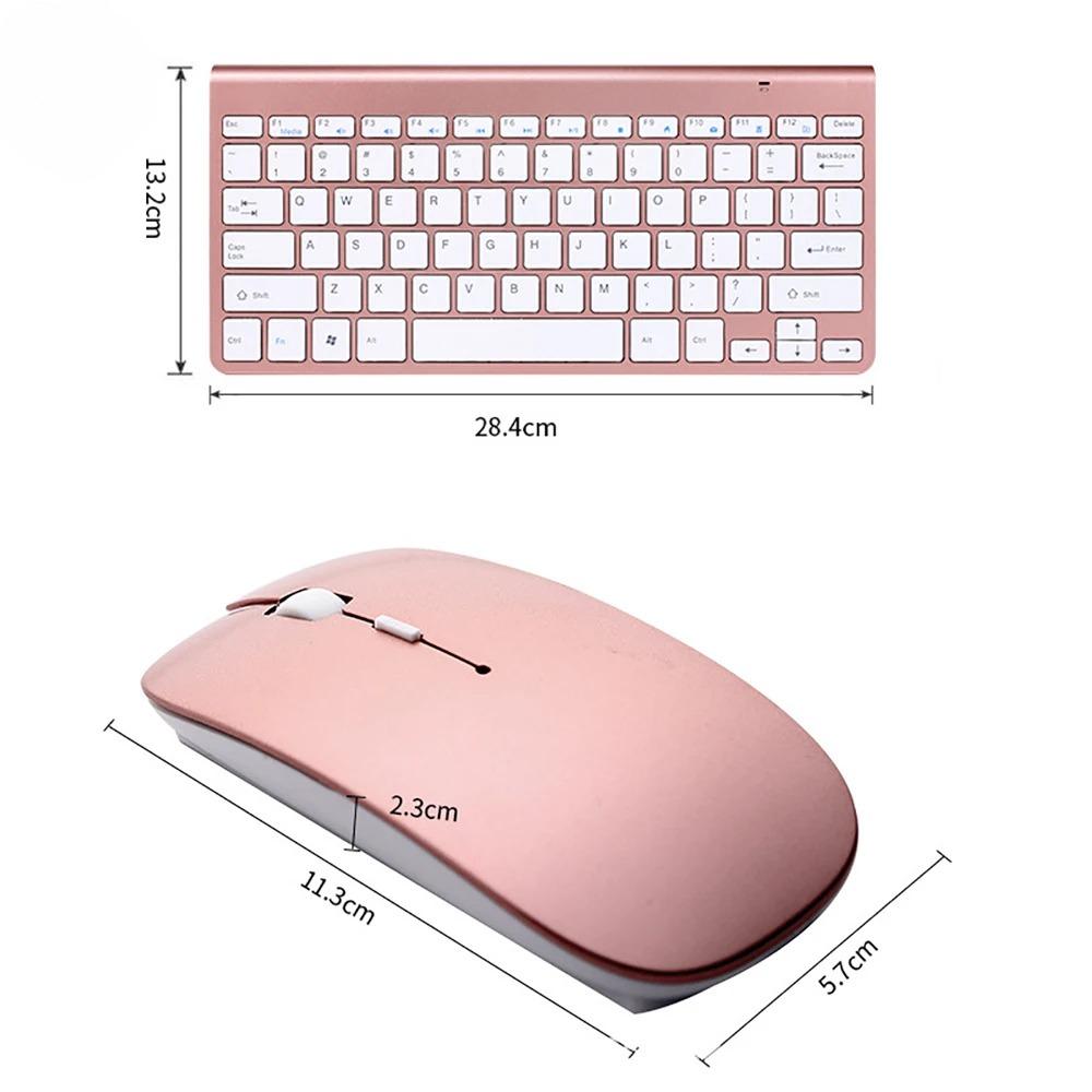 Tastiera e mouse wireless 2.4G Protable Mini tastiera e mouse Combo set per notebook laptop Mac desktop PC computer Smart TV PS4