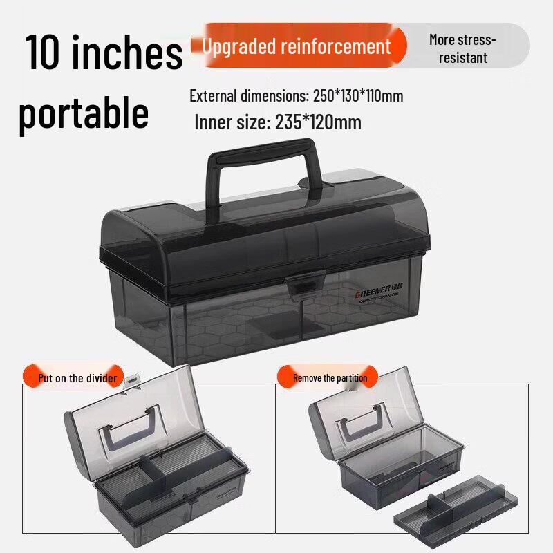 Reinforced 10-inch Double-Layer Portable Parts Organizer