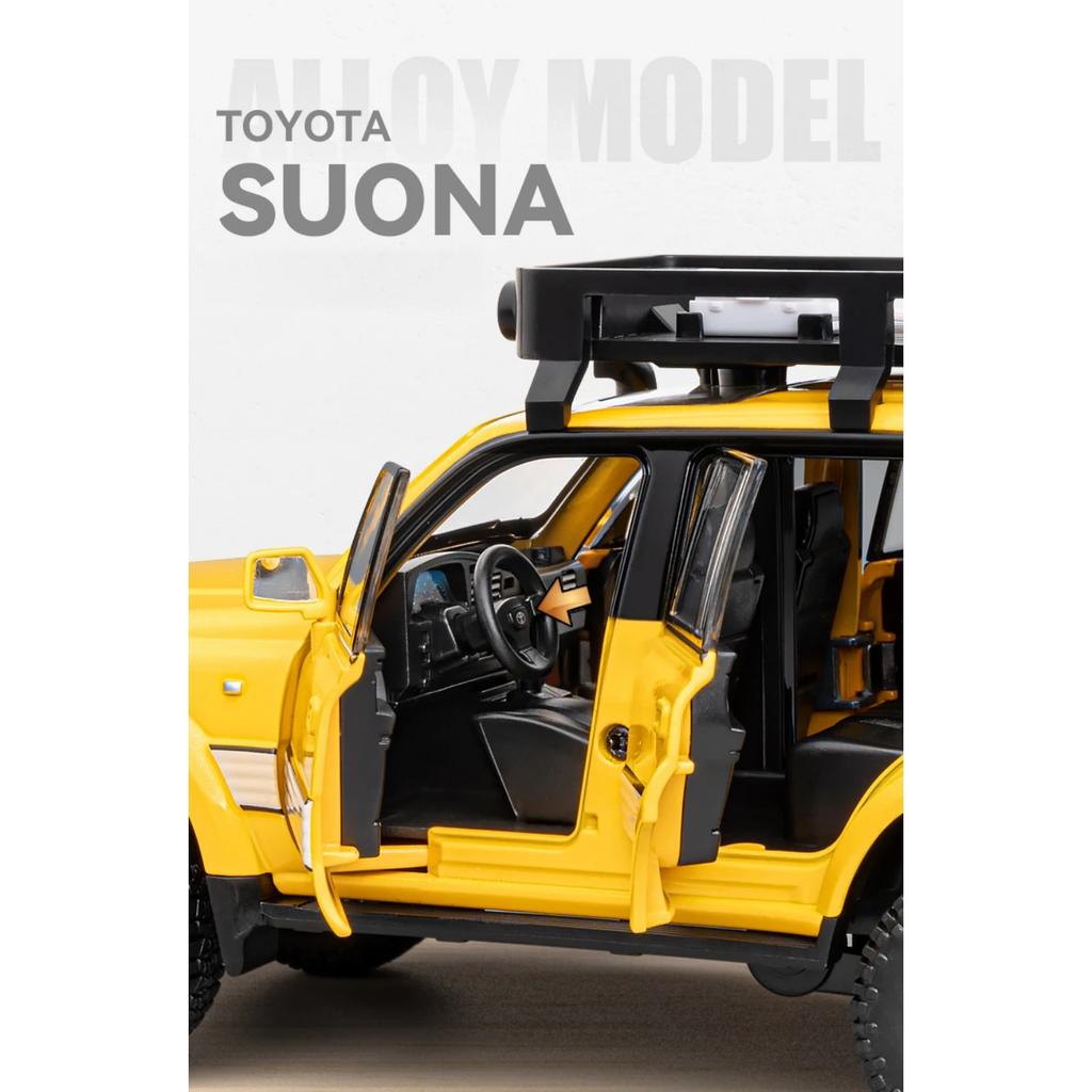 1/24 Scale Toyota Land Cruiser LC80 SUV Alloy Diecast Model Off-road Vehicle Collect Hobby Model Ornaments Gift for Friend Boy Display