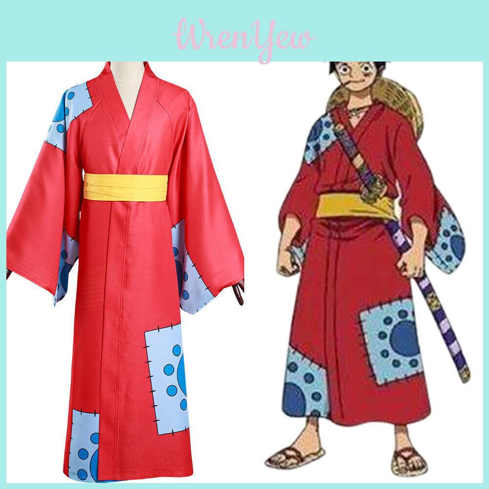 One Piece Wano Country Cosplay Costume For Monkey D Luffy Fans