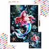 5D DIY Diamond Art Painting Kits for Adults, The Beautiful Mermaid Full Round Crystal Diamond Kits for Beginner for Home Wall Decorate