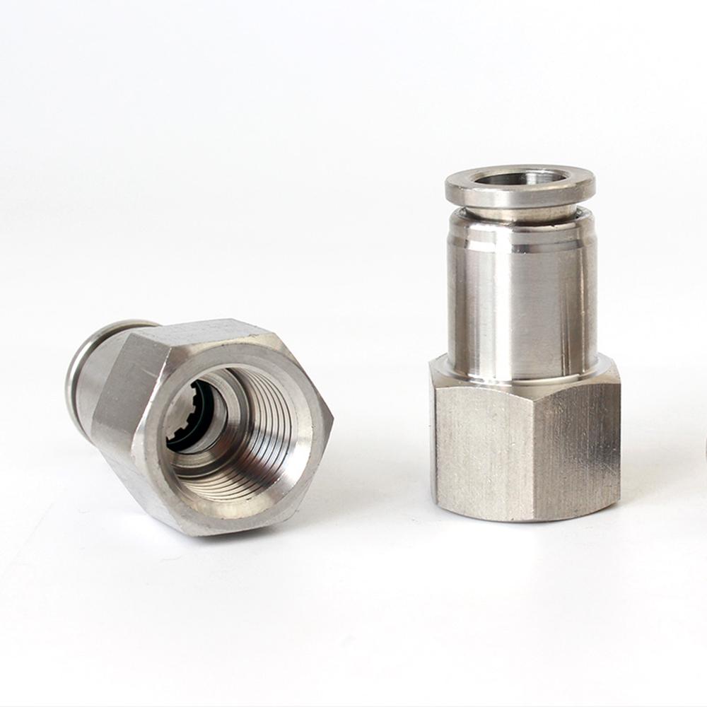 PCF Pneumatic Connector 304 Stainless Steel 1/8” 1/4” 3/8” 1/2” BSP Internal Thread Pneumatic Quick Connector Hose Air Tube