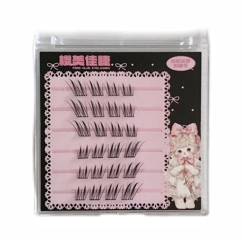 9-13mm Lengths Glue-free Eyelashes 6/10/20 Rows Korean Style Lashes  DIY Eye Makeup