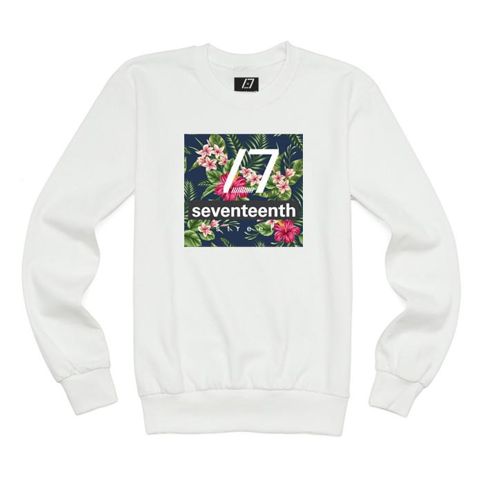Свитшот Seventeen Floral Classic Цвет: Слоновая кость L