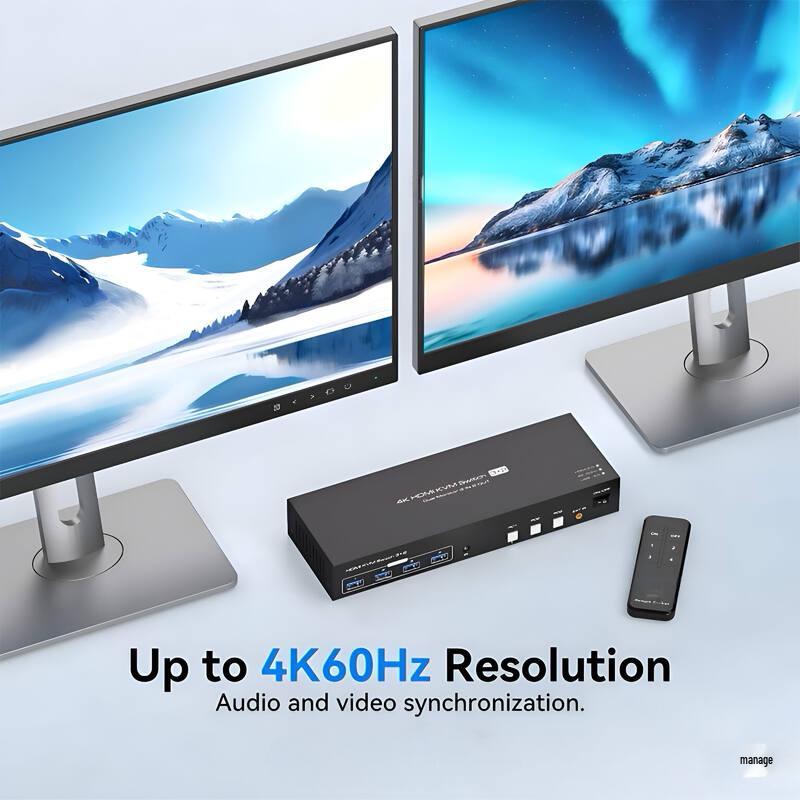 Jiyin 3-Input HDMI 2.0 & USB 3.0 KVM Switch