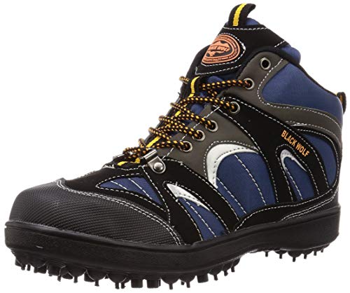 Okamoto KMP-9609 Black Wolf Pin Spike Shoes, Navy, Size 25.5 cm, 3E